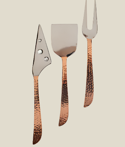 Hammered Handle Cheese Server Set - ANGEL OAK HOME