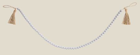 Beaded Garland, Grey