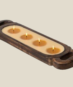 Signature Wood Tray Candle, Tobacco Bark